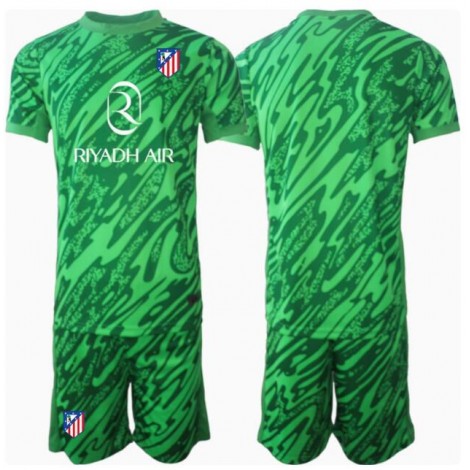 Atletico Madrid Keeper Uit tenue Kids 2024-25 Korte Mouw (+ Korte broeken)