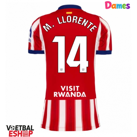 Atletico Madrid Marcos Llorente #14 Thuis tenue Dames 2026-27 Korte Mouw