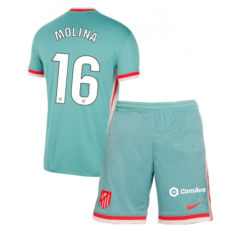 Atletico Madrid Nahuel Molina #16 Uit tenue Kids 2024-25 Korte Mouw (+ Korte broeken)