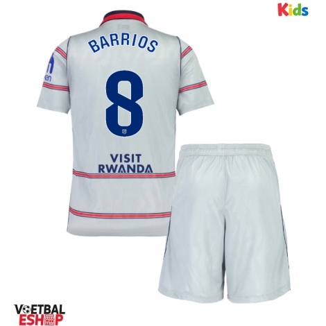 Atletico Madrid Pablo Barrios #8 Derde tenue Kids 2026-27 Korte Mouw (+ Korte broeken)