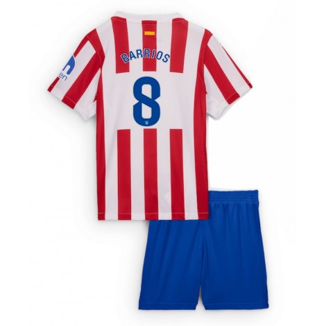 Atletico Madrid Pablo Barrios #8 Thuis tenue Kids 2025-26 Korte Mouw (+ Korte broeken)