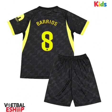 Atletico Madrid Pablo Barrios #8 Uit tenue Kids 2026-27 Korte Mouw (+ Korte broeken)