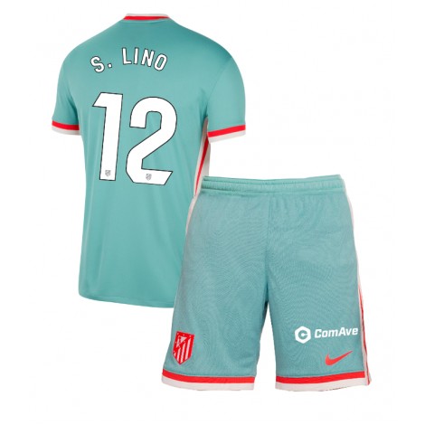Atletico Madrid Samuel Lino #12 Uit tenue Kids 2024-25 Korte Mouw (+ Korte broeken)