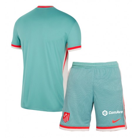 Atletico Madrid Uit tenue Kids 2024-25 Korte Mouw (+ Korte broeken)