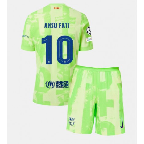 Barcelona Ansu Fati #10 Derde tenue Kids 2024-25 Korte Mouw (+ Korte broeken)