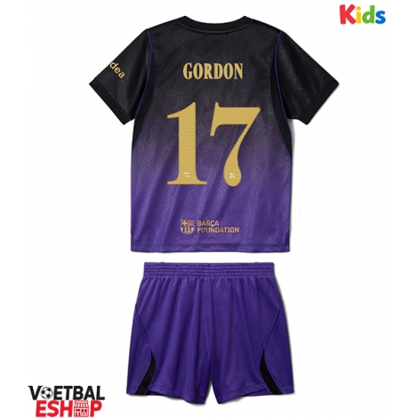 Barcelona Anthony Gordon #17 Uit tenue Kids 2026-27 Korte Mouw (+ Korte broeken)