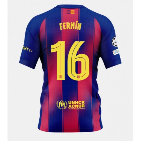 Barcelona Fermin Lopez #16 Thuis tenue 2025-26 Korte Mouw Barcelona Fermin Lopez #16 Thuis tenue 2025-26 Korte Mouw