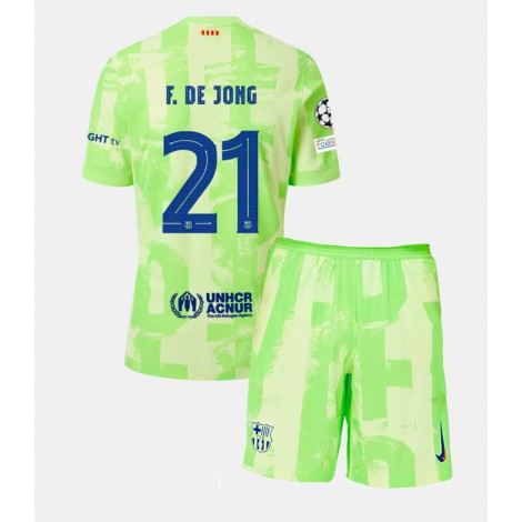 Barcelona Frenkie de Jong #21 Derde tenue Kids 2024-25 Korte Mouw (+ Korte broeken)