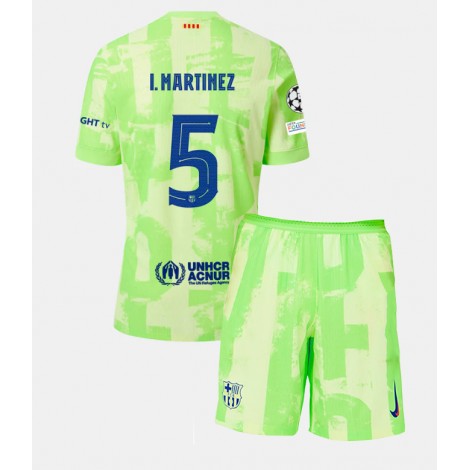 Barcelona Inigo Martinez #5 Derde tenue Kids 2024-25 Korte Mouw (+ Korte broeken)