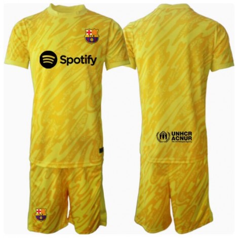 Barcelona Keeper Thuis tenue Kids 2024-25 Korte Mouw (+ Korte broeken)