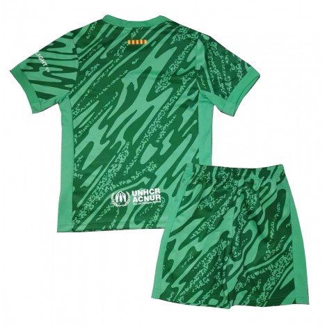 Barcelona Keeper Uit tenue Kids 2024-25 Korte Mouw (+ Korte broeken)