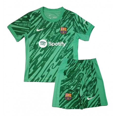 Barcelona Keeper Uit tenue Kids 2024-25 Korte Mouw (+ Korte broeken)