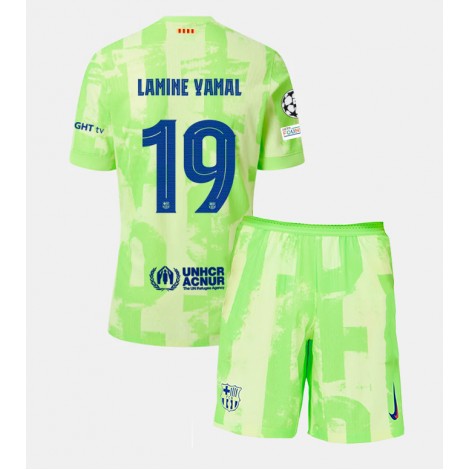 Barcelona Lamine Yamal #19 Derde tenue Kids 2024-25 Korte Mouw (+ Korte broeken)
