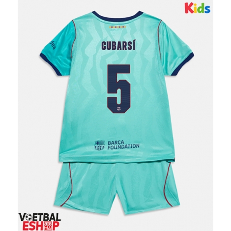 Barcelona Pau Cubarsi #5 Derde tenue Kids 2026-27 Korte Mouw (+ Korte broeken)