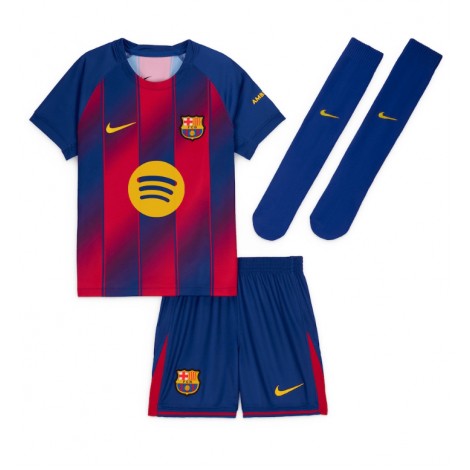 Barcelona Pau Cubarsi #5 Thuis tenue Kids 2025-26 Korte Mouw (+ Korte broeken)