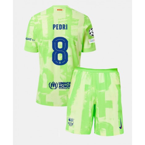 Barcelona Pedri Gonzalez #8 Derde tenue Kids 2024-25 Korte Mouw (+ Korte broeken)