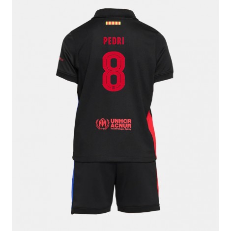 Barcelona Pedri Gonzalez #8 Uit tenue Kids 2024-25 Korte Mouw (+ Korte broeken)