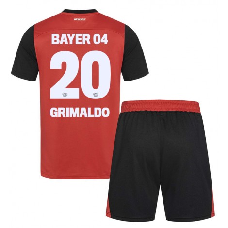Bayer Leverkusen Alejandro Grimaldo #20 Thuis tenue Kids 2024-25 Korte Mouw (+ Korte broeken)
