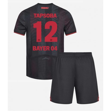 Bayer Leverkusen Edmond Tapsoba #12 Thuis tenue Kids 2025-26 Korte Mouw (+ Korte broeken)
