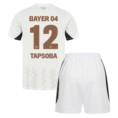 Bayer Leverkusen Edmond Tapsoba #12 Uit tenue Kids 2024-25 Korte Mouw (+ Korte broeken)