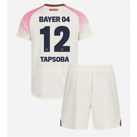 Bayer Leverkusen Edmond Tapsoba #12 Uit tenue Kids 2025-26 Korte Mouw (+ Korte broeken)