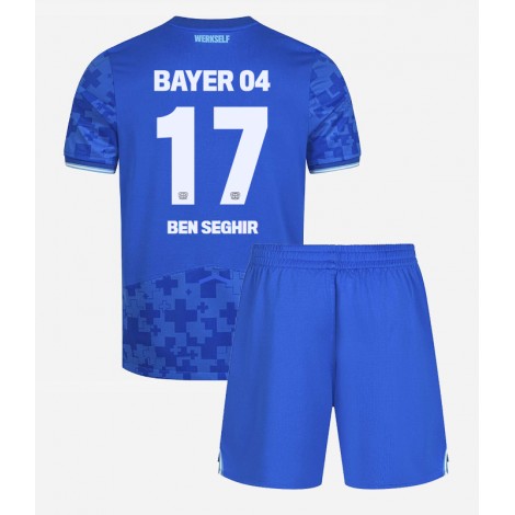 Bayer Leverkusen Eliesse Ben Seghir #17 Derde tenue Kids 2025-26 Korte Mouw (+ Korte broeken)
