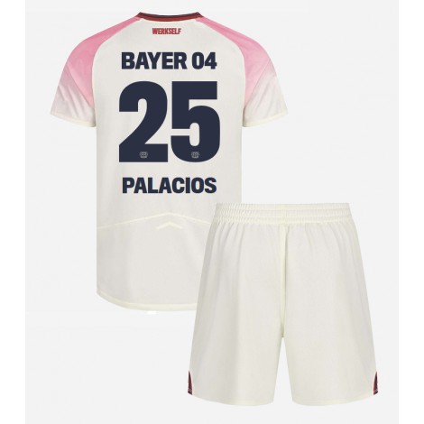 Bayer Leverkusen Exequiel Palacios #25 Uit tenue Kids 2025-26 Korte Mouw (+ Korte broeken)