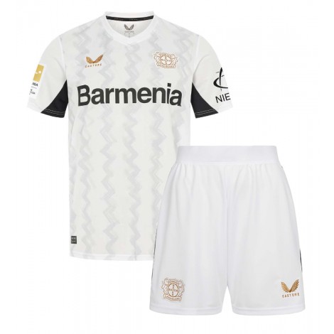 Bayer Leverkusen Jeremie Frimpong #30 Uit tenue Kids 2024-25 Korte Mouw (+ Korte broeken)