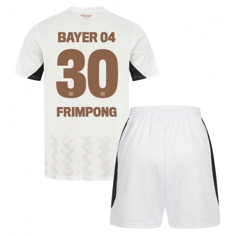Bayer Leverkusen Jeremie Frimpong #30 Uit tenue Kids 2024-25 Korte Mouw (+ Korte broeken)