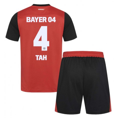Bayer Leverkusen Jonathan Tah #4 Thuis tenue Kids 2024-25 Korte Mouw (+ Korte broeken)