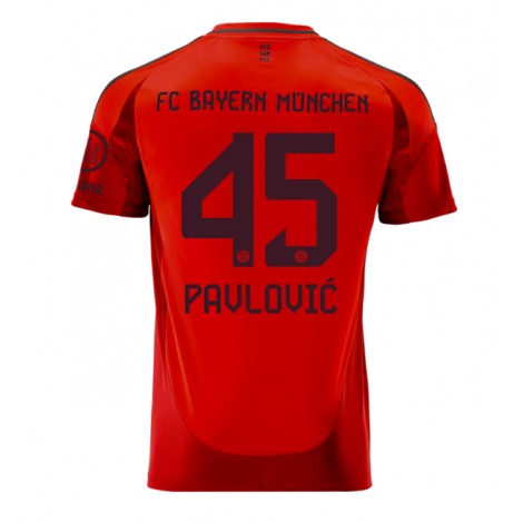 Bayern Munich Aleksandar Pavlovic #45 Thuis tenue 2024-25 Korte Mouw Bayern Munich Aleksandar Pavlovic #45 Thuis tenue 2024-25 Korte Mouw