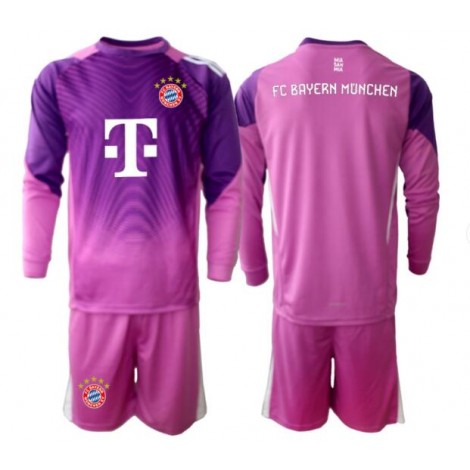 Bayern Munich Keeper Derde tenue Kids 2025-26 Lange Mouw (+ Korte broeken)