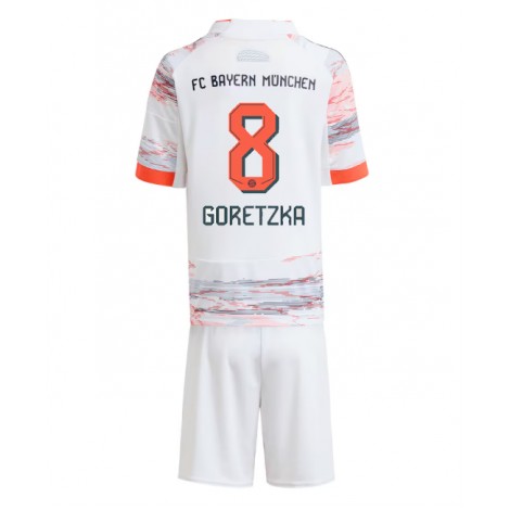 Bayern Munich Leon Goretzka #8 Uit tenue Kids 2025-26 Korte Mouw (+ Korte broeken)