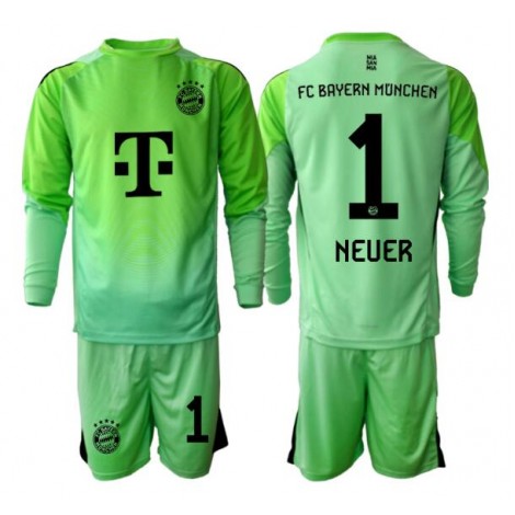 Bayern Munich Manuel Neuer #1 Keeper Thuis tenue Kids 2025-26 Lange Mouw (+ Korte broeken)