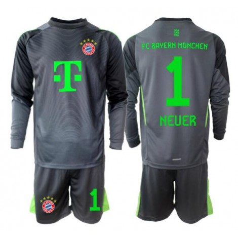 Bayern Munich Manuel Neuer #1 Keeper Uit tenue Kids 2025-26 Lange Mouw (+ Korte broeken)