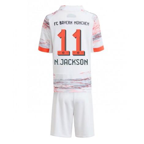 Bayern Munich Nicolas Jackson #11 Uit tenue Kids 2025-26 Korte Mouw (+ Korte broeken)