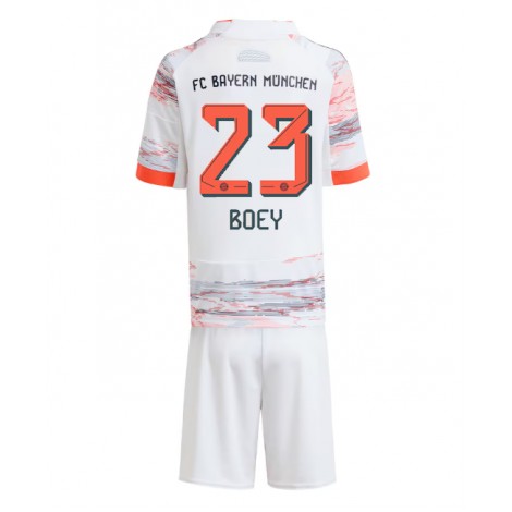 Bayern Munich Sacha Boey #23 Uit tenue Kids 2025-26 Korte Mouw (+ Korte broeken)