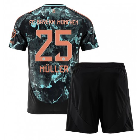 Bayern Munich Thomas Muller #25 Uit tenue Kids 2024-25 Korte Mouw (+ Korte broeken)