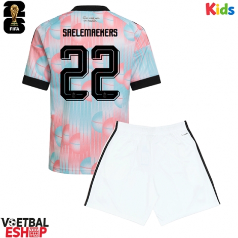 België Alexis Saelemaekers #22 Uit tenue Kids WK 2026 Korte Mouw (+ Korte broeken)