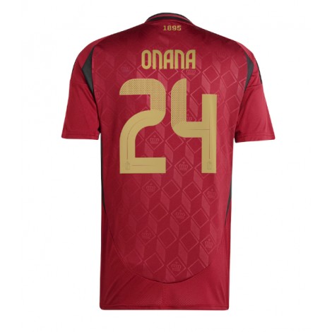 België Amadou Onana #24 Thuis tenue EK 2024 Korte Mouw België Amadou Onana #24 Thuis tenue EK 2024 Korte Mouw