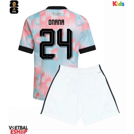 België Amadou Onana #24 Uit tenue Kids WK 2026 Korte Mouw (+ Korte broeken)