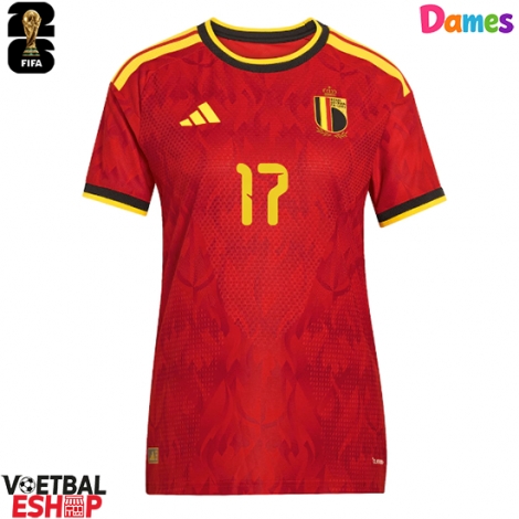België Charles De Ketelaere #17 Thuis tenue Dames WK 2026 Korte Mouw