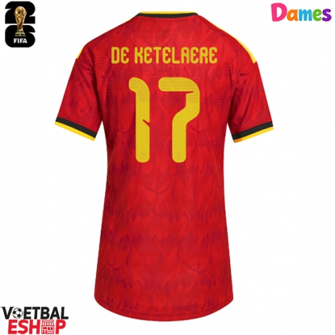 België Charles De Ketelaere #17 Thuis tenue Dames WK 2026 Korte Mouw