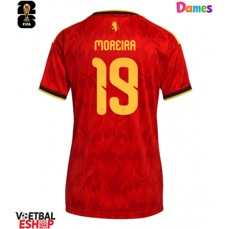België Diego Moreira #19 Thuis tenue Dames WK 2026 Korte Mouw