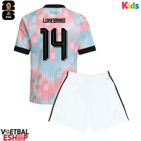 België Dodi Lukebakio #14 Uit tenue Kids WK 2026 Korte Mouw (+ Korte broeken)