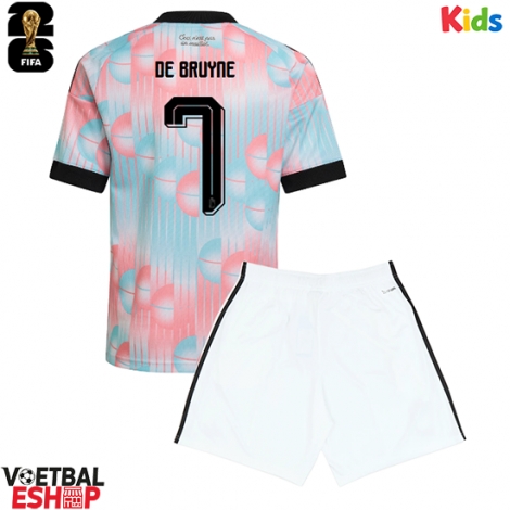 België Kevin De Bruyne #7 Uit tenue Kids WK 2026 Korte Mouw (+ Korte broeken)