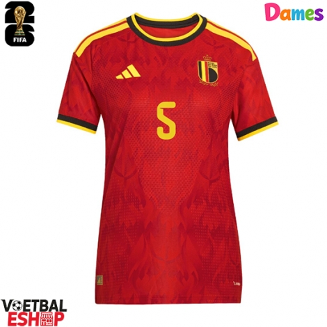 België Maxim De Cuyper #5 Thuis tenue Dames WK 2026 Korte Mouw
