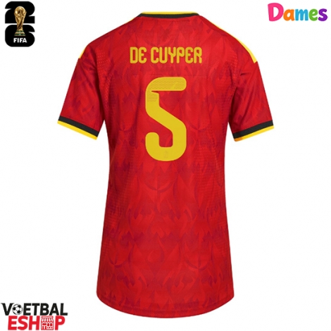 België Maxim De Cuyper #5 Thuis tenue Dames WK 2026 Korte Mouw