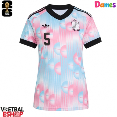 België Maxim De Cuyper #5 Uit tenue Dames WK 2026 Korte Mouw