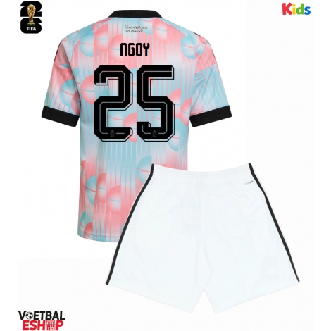 België Nathan Ngoy #25 Uit tenue Kids WK 2026 Korte Mouw (+ Korte broeken)